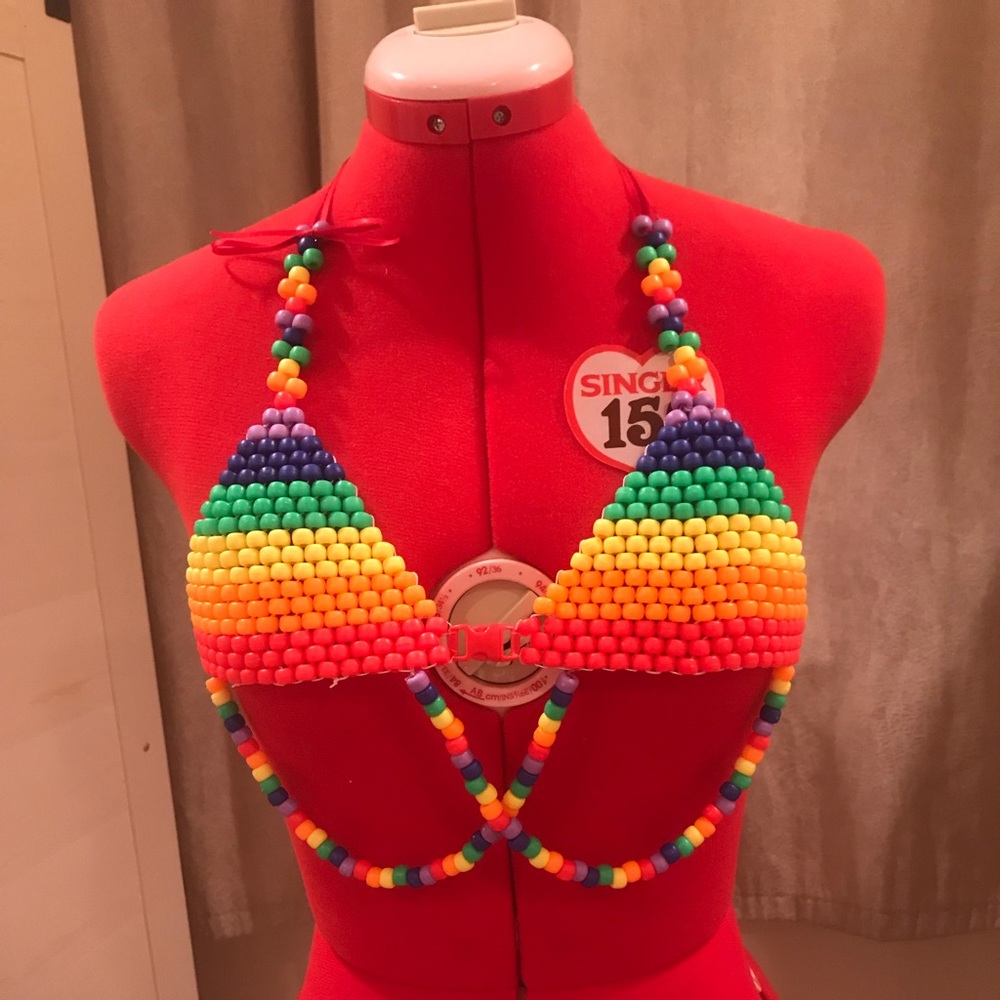 Rainbow kandi bra
